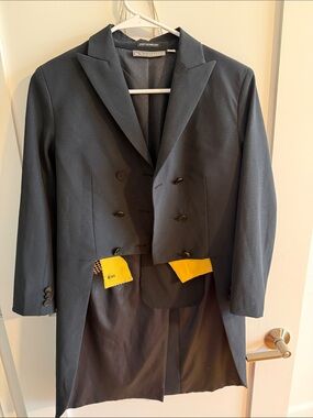Girls Black shadbelly  - equestrian show coat 37.5 Technology RJ Classics 16R